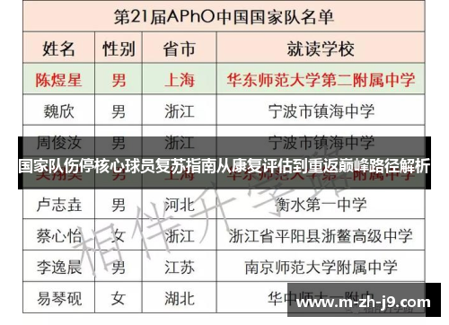 国家队伤停核心球员复苏指南从康复评估到重返巅峰路径解析